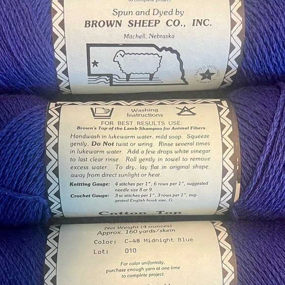 Brown Sheep Co. Blue Yarn Set - Picture 4 of 5